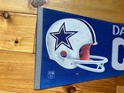 Vintage 1970   s Dallas Cowboys Double Bar Helmet Pennant Full Size 12  X 30 