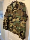 Us Army Field Jacket Mens Medium Short Green Camo Woodland Bdu Combat Coat