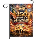250 Anniversary Usa Garden Flag Double Sided 4th Of July Patriotic Party 