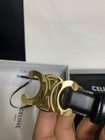 Celine Arc De Triomphe All-black Gold Logo Women s Belt Size 85