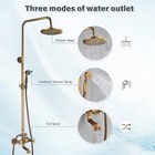 Wall Mount Shower Faucet Set 8  Rainfall Head Hand Shower Tub Filler Mixer Tap