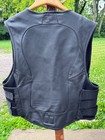 Icon Regulator D30 Stripped Street Motorcycle Black Leather Vest Lg - Xl