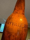 Pre Pro J Steger   Co Brewers  Empty  Embossed  12oz Beer Bottle  Mayville  Wis 