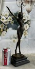 Art Deco Signed Chiparus Dancer Bronze Sculpture Marble Statue Figurine Figure
