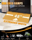 Vnn 2pc 29  X 48  Shed Ramp For Riding Mower Anti-slip Punch Plate Ramp 1500 Lb