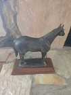 Bronze Horse  Trophy Wood Base Open Grand Champion Signed Suzann Fielder Sculp