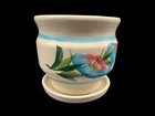Planter Flower Pot California Pottery Stoneware Design Blue 5x5 Vintage Made Usa