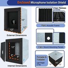 Troystudio Portable Vocal Booth Microphone Isolation Shield Acoustic Foam