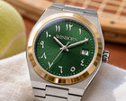 Winborn Green Dial Automatic Watch Gold-tone Bezel Steel Bracelet Date