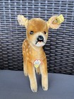 Wow All Id Steiff Deer Fawn Mohair 9    Tall Excelsior Stuffed  1950s  Nice Must C