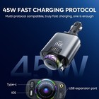 Retractable Car Charger With Air Freshener Diffuser   Star Lights