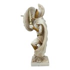 Leonidas With Arrows Greek Spartan King Warrior Cast Marble Statue Grey Patina
