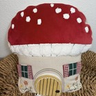 Pottery Barn Kids Mushroom House Shaped Pillow 12 X 13  Mice   Friends