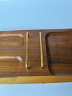 Vintage Mid-century Modern Solid Walnut Desk Organizer valet