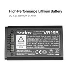 Godox Vb26b Dc 7 2v 3000mah 21 6wh Lithium Battery Power Pack V1s V1n V1c V1f   