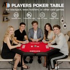 8-player Folding Octagon Poker Table  Complete Set W  Padded Rail   Cup Holders