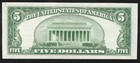 1953  5 Silver Certificate Blue Seal Five Dollar Bill Fr 1655 0208