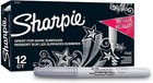 Sharpie Metallic Permanent Markers  Fine Tip  Silver  12 Pack San39100