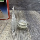 Vintage Christmas Around The World Spun Glass Tree Tealight Candle Holder W  Box