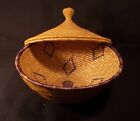Old Eskimo Inuit Lidded Basket Antique Vintage