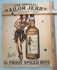 Sailor Jerry Dancing Hula Ukulele Girl Spiced Rum Alcohol Ad Poster 24 x18    New