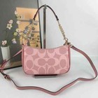 Coach Teri Shoulder Bag Signature Canvas Cal51 Powder Pink New