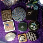 Vintage Lot Powder Compacts W  Mirrors  Mixed Designs  Fifth Rex