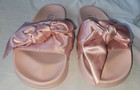 Womens Fenty X Puma Rihanna Pink Bow Slides Slip On Sandal Shoe Size 8 5