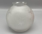 Vintage Frosted Atomic Globe Ceiling Light Glass Lamp Shade Starburst Mcm