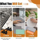 2 Pack Stove Counter Gap Cover Stainless Steel stove Guard For Kitchen Oven Coun