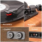 Vinyl Record Player Vintage 3 Speed Turntable Bluetooth With Upgraded Speaker   