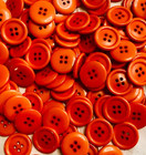  125  Vtg -bright Orange  Buttons 7 8   -sewing button Lovers-jewelry