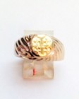Vintage   Silver   Gold Jerusalem Cross Ring  Old  Jerusalem  Sizeable