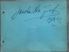 Jascha Heifetz Greatest Violin Virtuoso Signed Auto Album Page Beckett Slab
