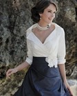 Elegant Mother Of The Bride Dress V-neck Long Sleeves Wedding Guest Evening Gown