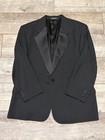Black Tuxedo Jacket Mens Size Xl Satin Lapel Formal Blazer Made Usa
