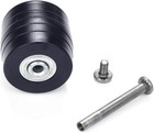 2 Set Luggage Suitcase Replacement Wheels Axles Rubber 42 Millimeters  Black 