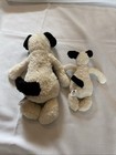 Jellycat Plush Bashful Puppy Dogs 12      7    Cream Black Spot Soft Stuffed Animals