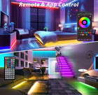 50ft Rgb Ledstriplights Music Sync  Color Changingw remote app For Bedroom party