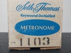 Vintage Seth Thomas Model 1103 Walnut Metronome De Maelzel W  Box Key  Wood