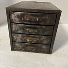 Vintage Hand Made Tin Box With Four Drawers Great Bolts And Nuts Box