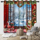Pnylzzyxh Christmas Window Bedroom Blackout Curtains 84 Inches Length 2 Panels