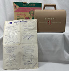 Singer Sewhandy Model 40k Childs Sewing Machine Beige Hand Crank W carry Case