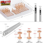 Copper Rivets And Burrs Set Leather Craft Fasteners Setting Tool Kit
