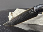 Mini Springbok Green grey Obsidian Knife primitive Bushcraft master Knapper