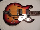 Vintage Conrad Hollow Body Electric Guitar Sunburst W case