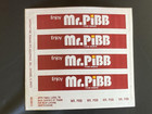 12   3 Sheets   Vintage Soda Vending Coca-cola Co Mr  Pibb Sticker Decals 1970 s