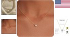 Stylish 14k Gold   Silver Cubic Zirconia Necklace For Women - 16 5  Chain