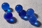 Lot Of Vintage 19 Marbles Green Clear  Blue Clear And Probably Marble King Brand