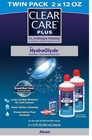 Clear Care Plus Lens Cleaning Solution With Case     12oz Twin Pack  2 Count